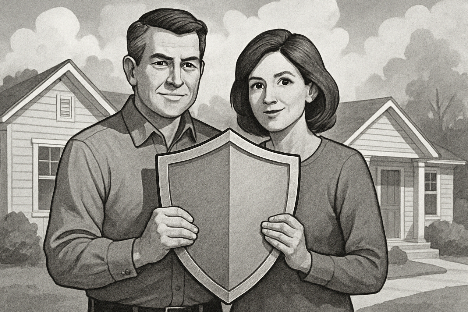 Homeowners safeguarding their property